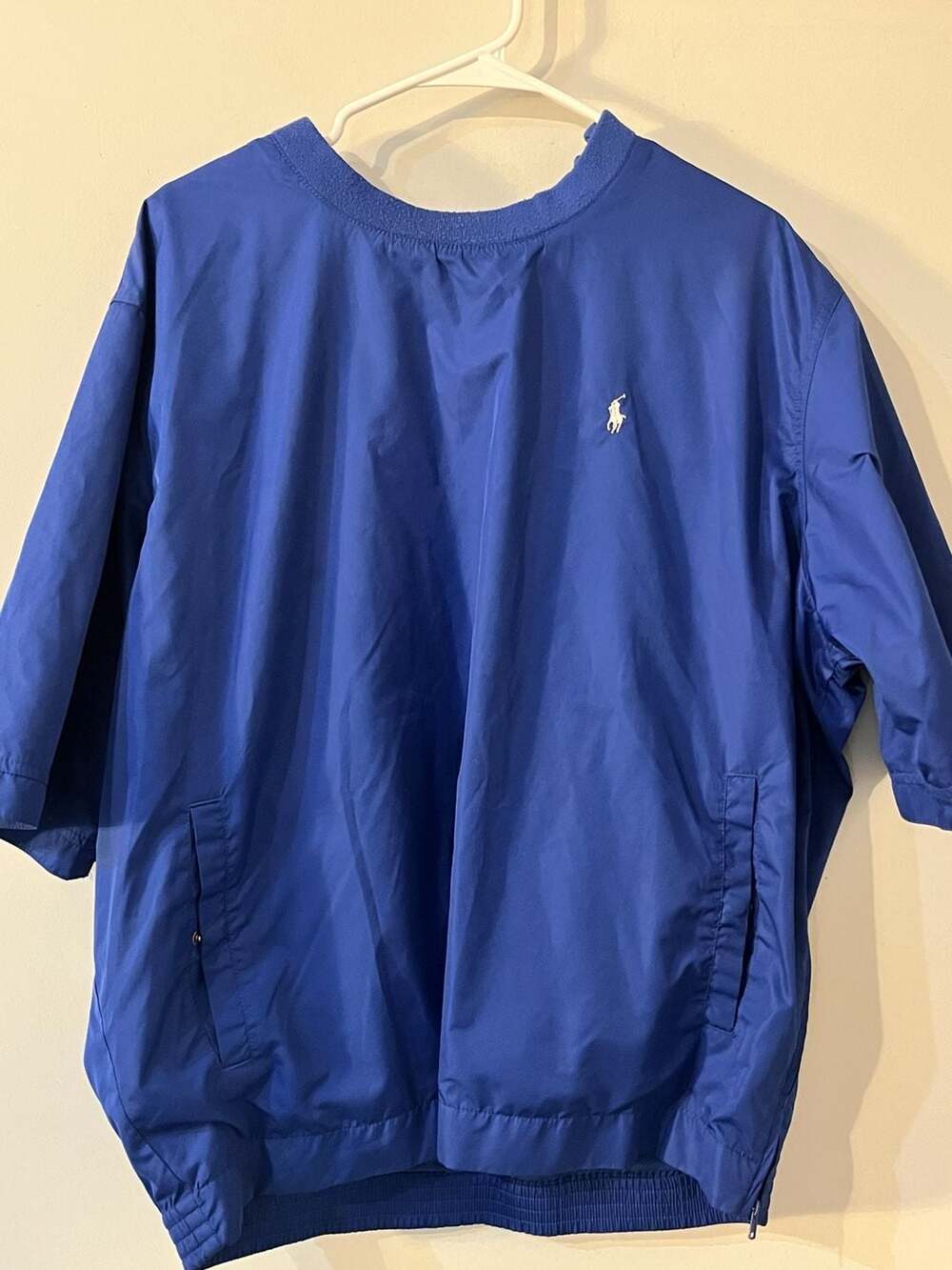 Polo Ralph Lauren Golf Short Sleeve Pullover Windbreaker Blue Large 300-106